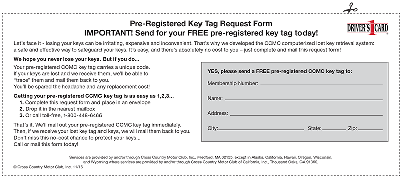 Driver 1 Card Key Tag Request Form